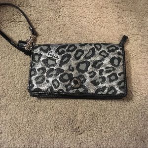 EUC - Coach Leopard Wristlet